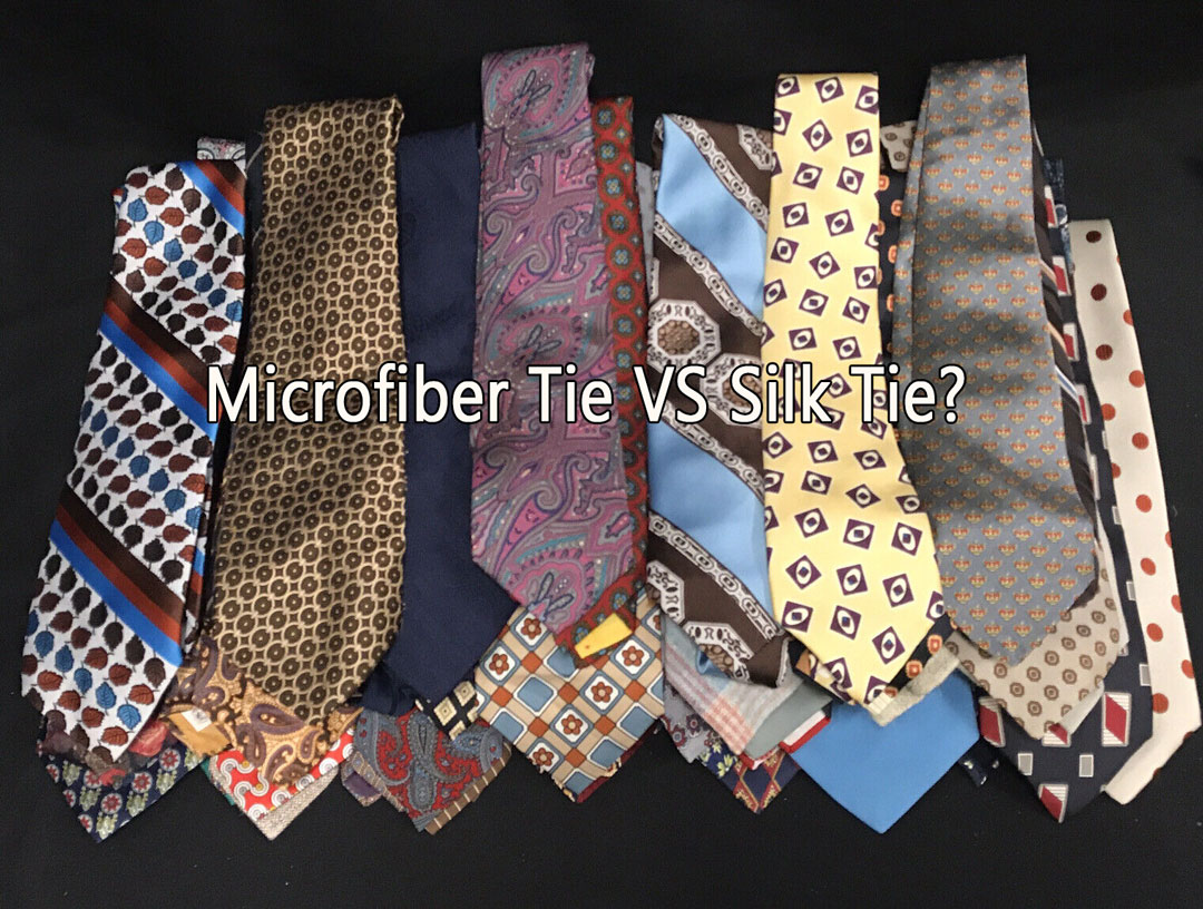 超细纤维领带与丝绸领带