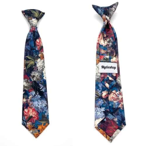 3.3 Blue-Floral-Boys-Floral-Clip-On-Tie